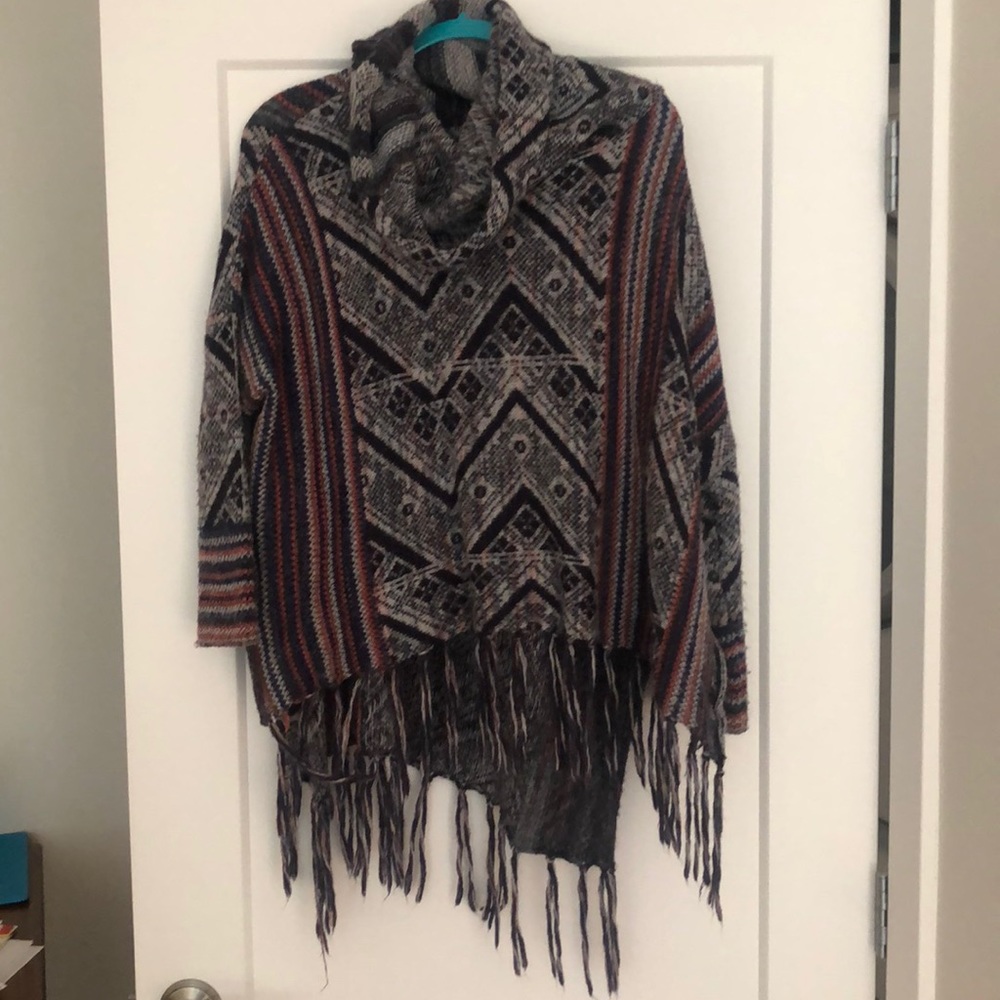 Free people knit poncho